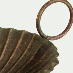 Décoration De La Table De Noël|Bougie Et Photophore De Noël*alinea Bougeoir plat en fer H5,5cm - Doré