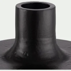 Bougeoir*alinea Bougeoir rond en fonte d'aluminium D10cm - Noir