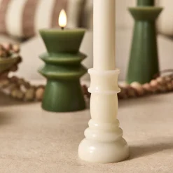 Bougie|Bougie Et Photophore De Noël*alinea Bougie à LED D5xH27,4cm - Beige