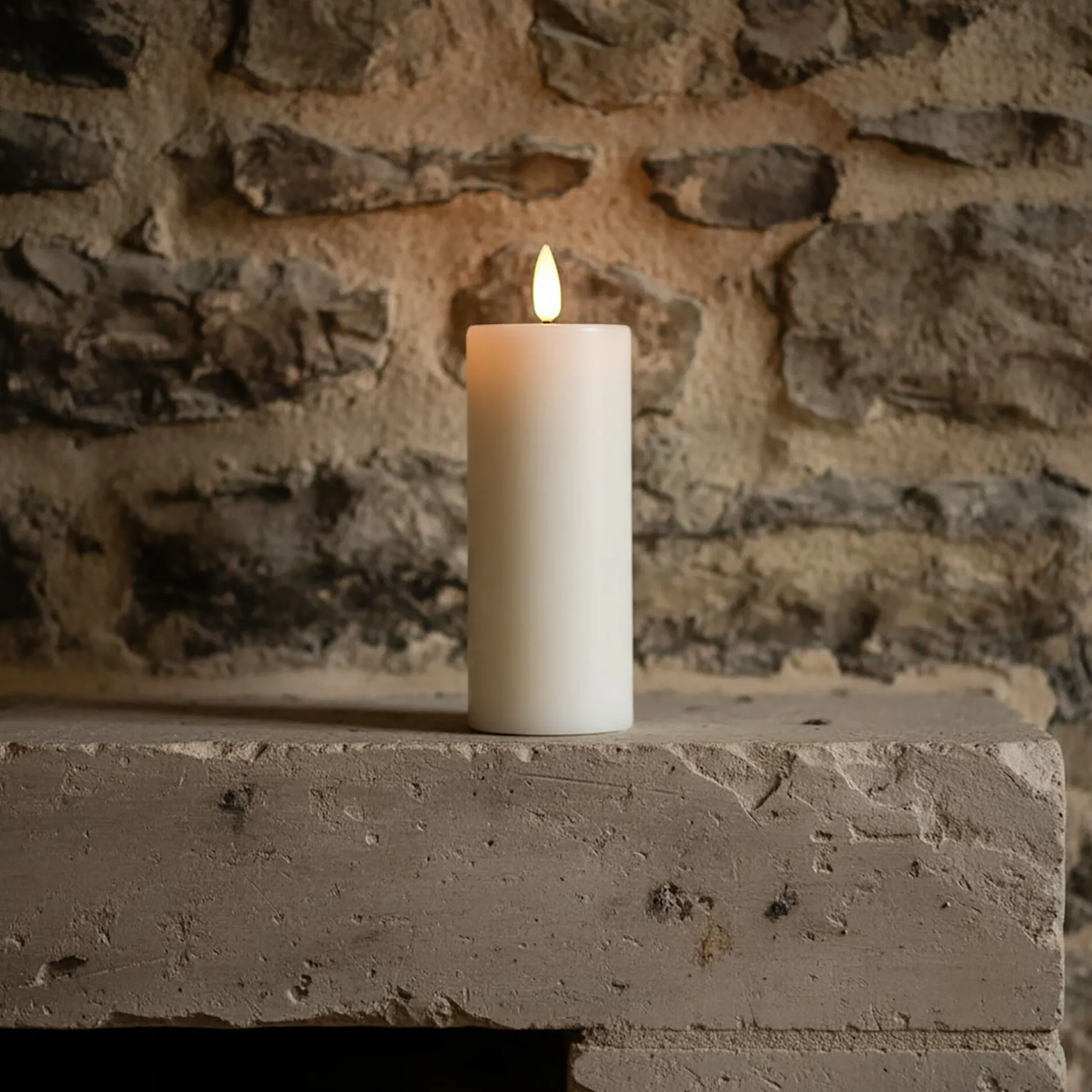 Bougie|Bougie Et Photophore De Noël*alinea Bougie à LED D5XH12,5cm - Blanc