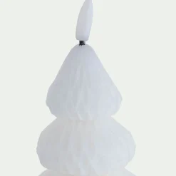 Décoration De La Table De Noël|Petit Sapin De Noël*alinea Bougie à LED forme sapin H13,5cm - Blanc