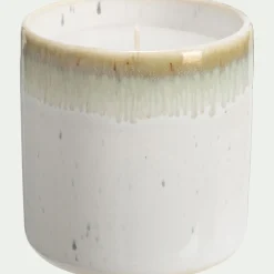 Bougie*alinea Bougie déco en céramique cylindrique H7,5cm - Beige
