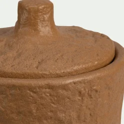 Bougie*alinea Bougie déco en grès H11cm - terracotta Marron