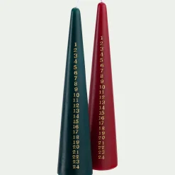 Décoration De La Table De Noël|Petit Sapin De Noël*alinea Bougie de Noël en forme de sapin H25cm - (modèle aléatoire) Vert