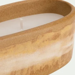 Bougie*alinea Bougie en faïence ovale l34,5cm - Beige