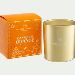 Bougie*alinea Bougie parfumée senteur Cannelle Orange 180g Doré