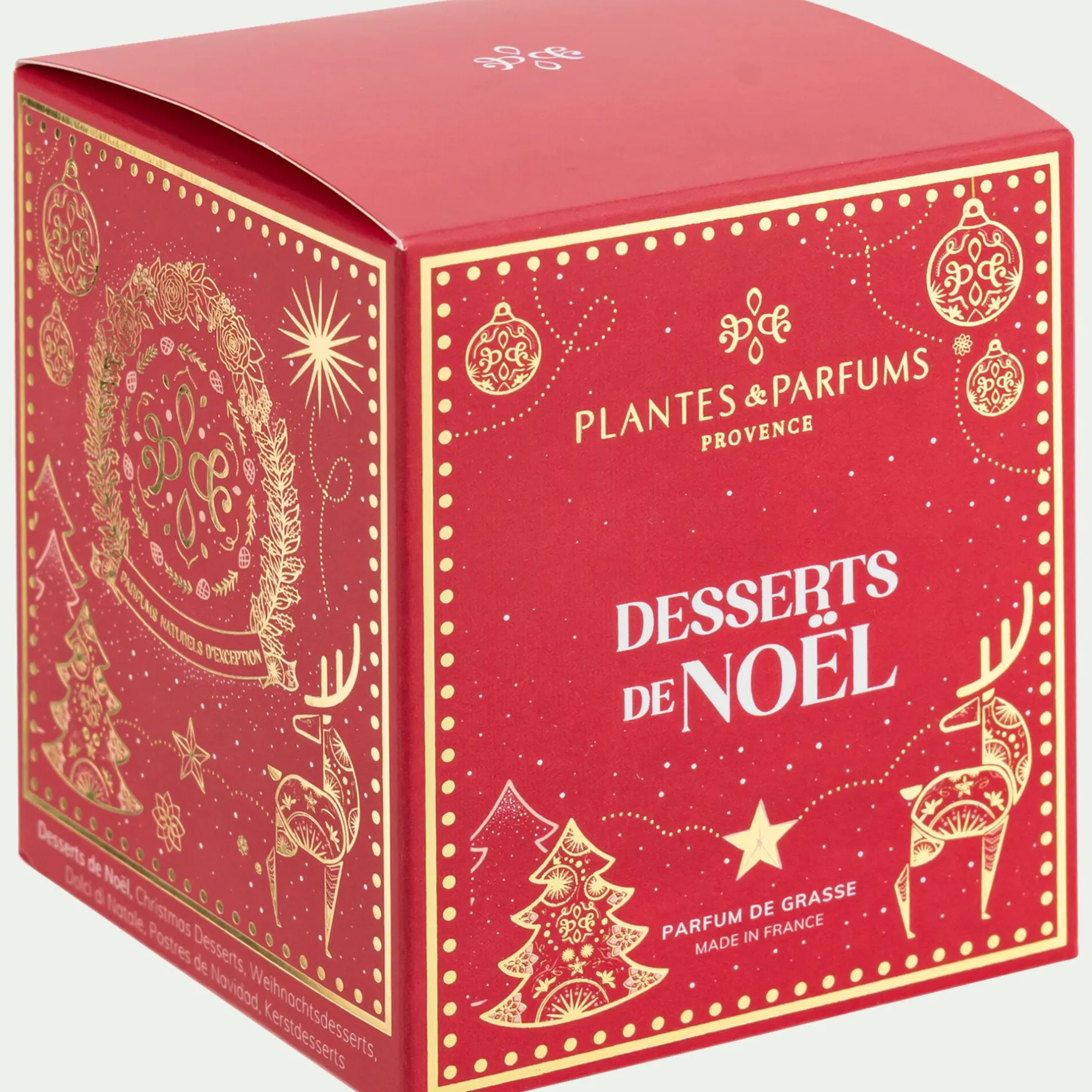 Bougie*alinea Bougie parfumée senteur Desserts de Noël 180g Doré