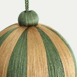 Boule De Noël*alinea Boule de Noël à rayures tissées D10cm - Vert