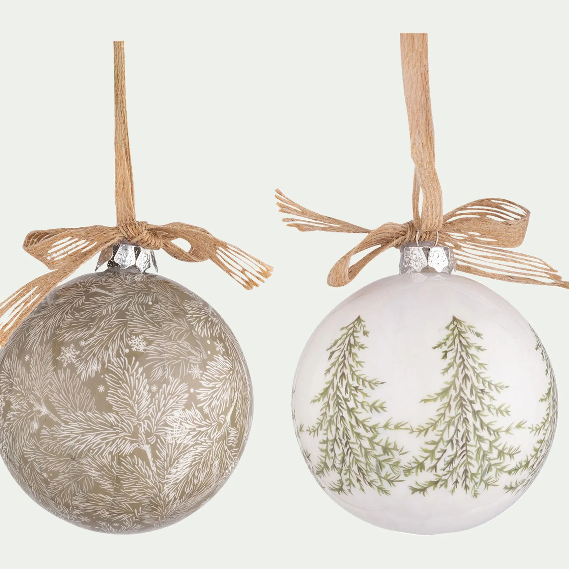 Boule De Noël*alinea Boule de Noël D8cm - (modèle aléatoire) Beige