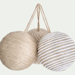 Boule De Noël*alinea Boule de noël D10cm - (modèle aléatoire) Naturel