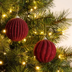 Boule De Noël*alinea Boule de Noël D8cm - (modèle aléatoire) Rouge