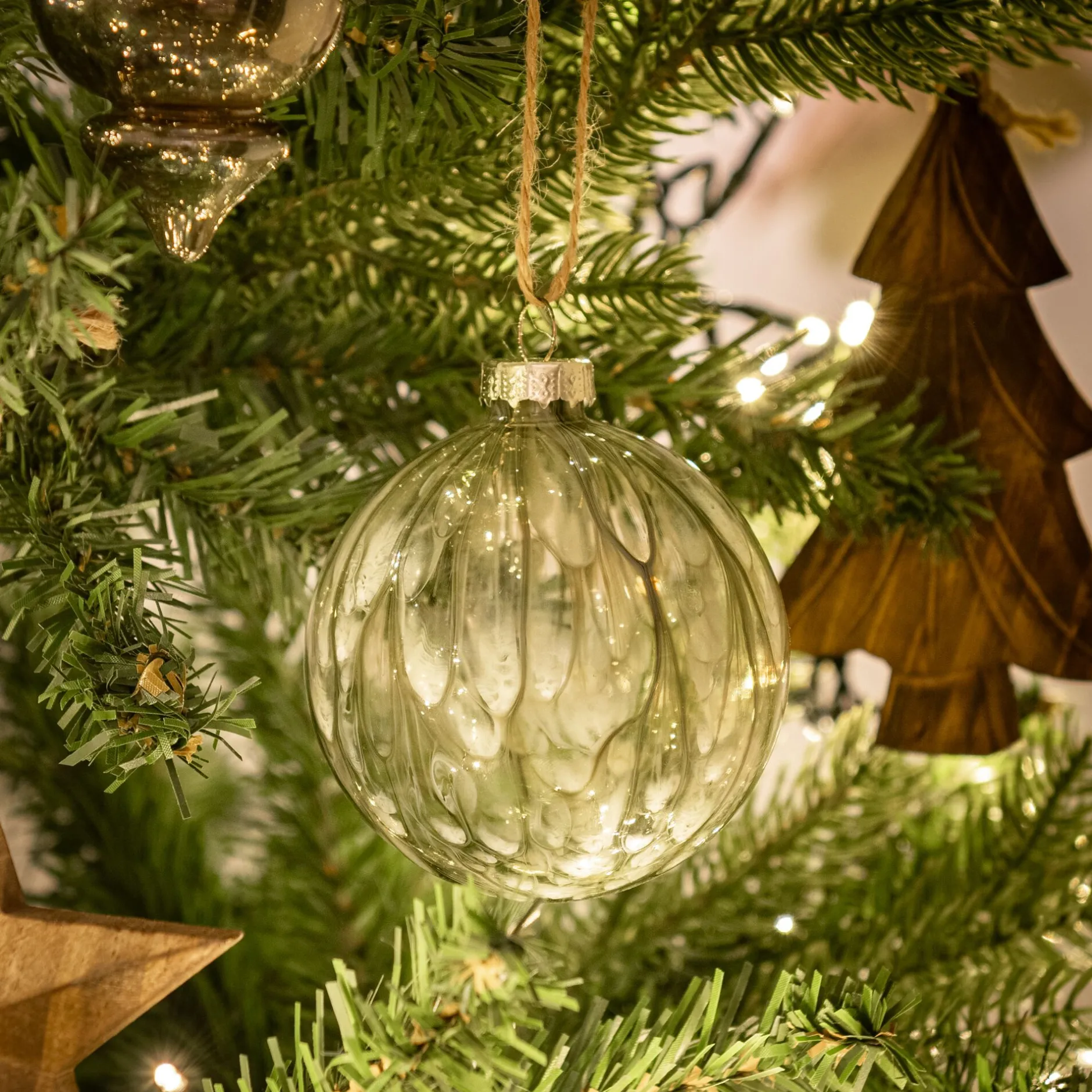 Boule De Noël*alinea Boule de Noël en verre D8cm - Vert