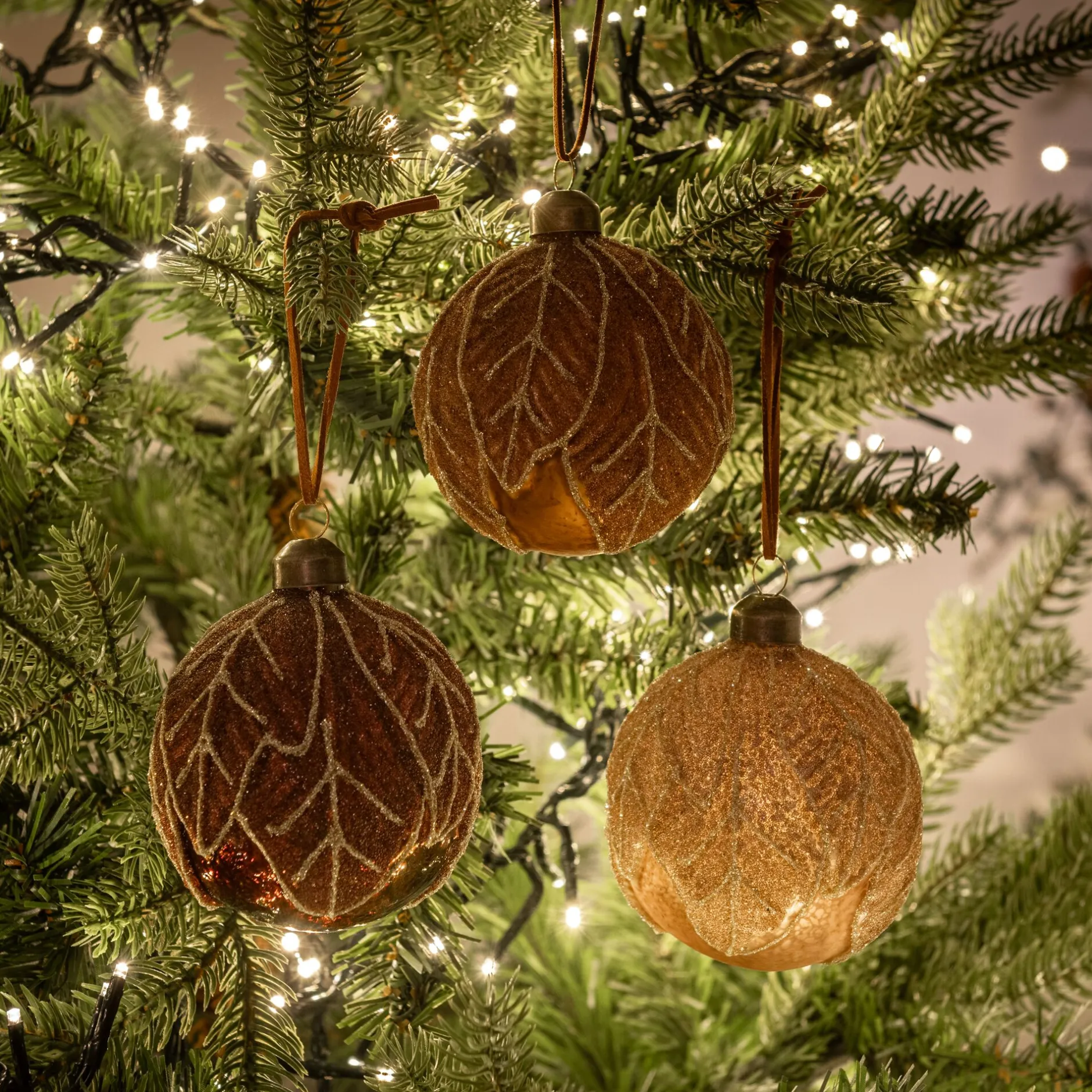 Boule De Noël*alinea Boule de noël en verre D8cm - (modèle aléatoire) Vert