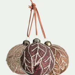 Boule De Noël*alinea Boule de noël en verre D8cm - (modèle aléatoire) Vert