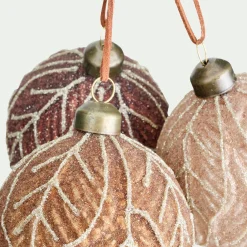 Boule De Noël*alinea Boule de noël en verre D8cm - (modèle aléatoire) Vert