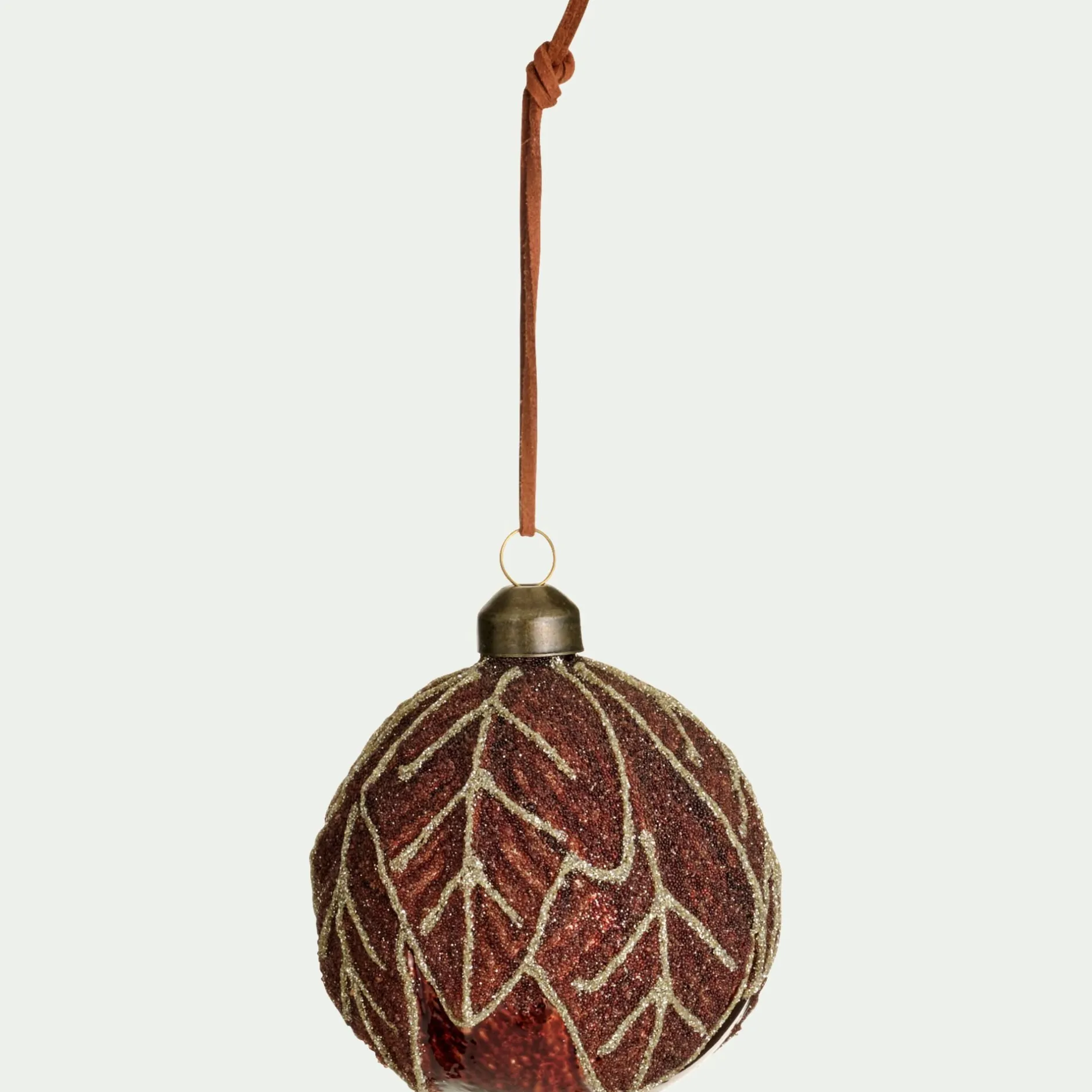 Boule De Noël*alinea Boule de noël en verre D8cm - (modèle aléatoire) Vert
