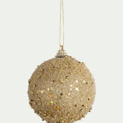 Boule De Noël*alinea Boule de Noël perlée D8cm - Doré