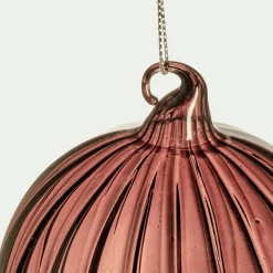 Boule De Noël*alinea Boule de Noël twistée en verre D8cm - Marron