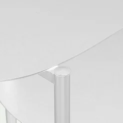 Bout De Canapé*alinea Bout de canapé double plateau en métal - H50cm Blanc