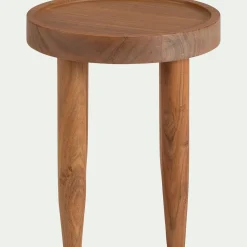 Table De Chevet|Bout De Canapé*alinea Bout de canapé en bois d'acacia D35xH40cm - Bois foncé