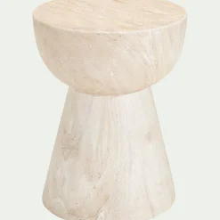 Table De Chevet|Bout De Canapé*alinea Bout de canapé en ciment effet marbre D36xH46cm - Beige