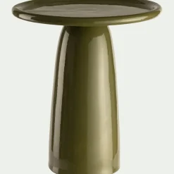 Table De Chevet|Bout De Canapé*alinea Bout de canapé en grès et céramique D40xH45cm - cèdre Vert