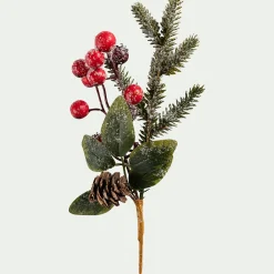 Plante Artificielle|Décoration De La Table De Noël*alinea Branchage de Noël artificiel à piquer H24cm - Vert