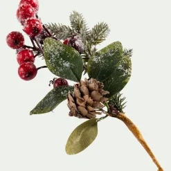 Plante Artificielle|Décoration De La Table De Noël*alinea Branchage de Noël artificiel à piquer H24cm - Vert