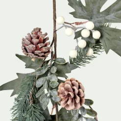 Vase Et Branchage De Noël*alinea Branchage de Noël artificiel de sapin et de baies H60cm - Vert