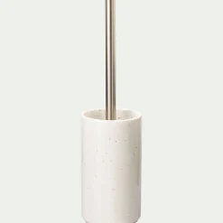 Accessoire Wc*alinea Brosse et porte-brosse wc en céramique mouchetée - ventoux Blanc