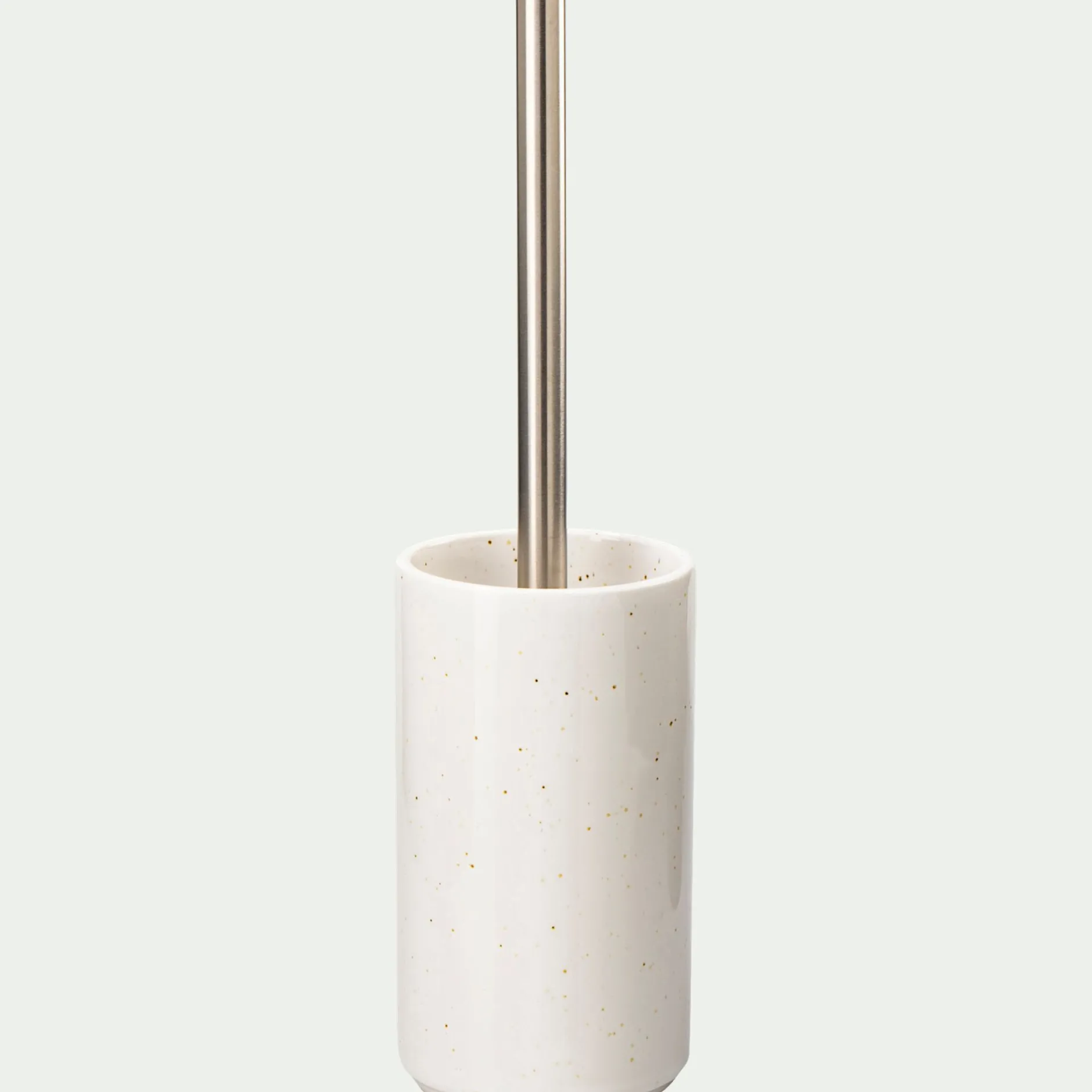 Accessoire Wc*alinea Brosse et porte-brosse wc en céramique mouchetée - ventoux Blanc