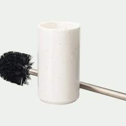 Accessoire Wc*alinea Brosse et porte-brosse wc en céramique mouchetée - ventoux Blanc