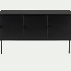 Buffet De Salle À Manger|Buffet*alinea Buffet 3 portes en tôle d'acier - Noir