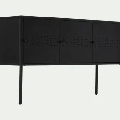 Buffet De Salle À Manger|Buffet*alinea Buffet 3 portes en tôle d'acier - Noir