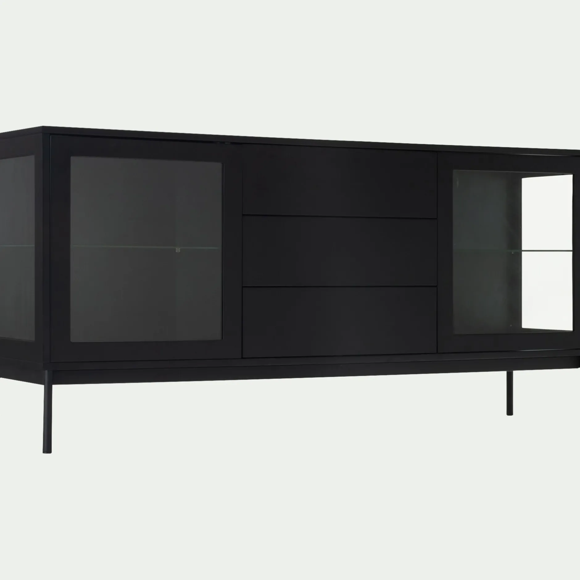 Buffet De Salle À Manger|Buffet*alinea Buffet 2 portes et 3 tiroirs en bois - Noir