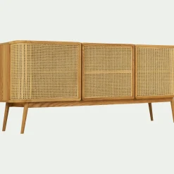 Buffet De Salle À Manger|Buffet*alinea Buffet cannage 3 portes en bois - Bois clair