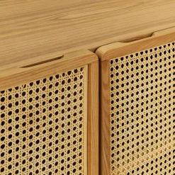 Buffet De Salle À Manger|Buffet*alinea Buffet cannage 3 portes en bois - Bois clair