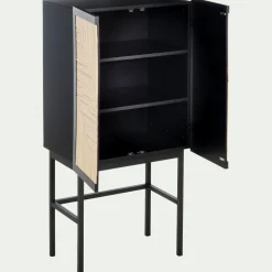 Buffet De Salle À Manger|Buffet*alinea Buffet haut 2 portes en bois - Noir