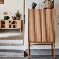 Buffet De Salle À Manger|Buffet*alinea Buffet haut plaqué chêne H155cm - Bois clair