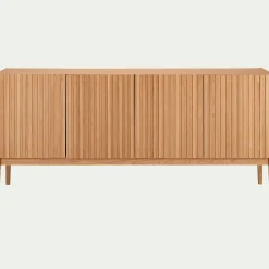 Buffet De Salle À Manger|Buffet*alinea Buffet naturel 4 portes en plaqué chêne - Bois clair