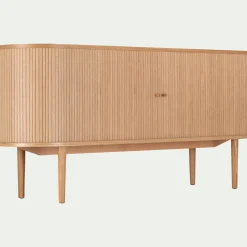 Buffet De Salle À Manger|Buffet*alinea Buffet ovale en bois cannelé - Bois clair