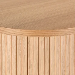 Buffet De Salle À Manger|Buffet*alinea Buffet ovale en bois cannelé - Bois clair