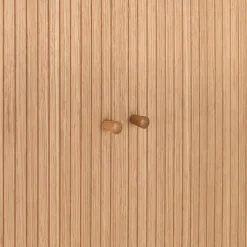 Buffet De Salle À Manger|Buffet*alinea Buffet ovale en bois cannelé - Bois clair