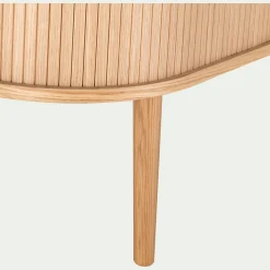 Buffet De Salle À Manger|Buffet*alinea Buffet ovale en bois cannelé - Bois clair