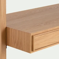 Bureau*alinea Bureau avec rangements en chêne massif L118xl50xH192cm - Bois clair