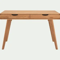 Bureau*alinea Bureau en bois avec 2 tiroirs L120cm - Bois clair