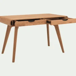 Bureau*alinea Bureau en bois avec 2 tiroirs L120cm - Bois clair