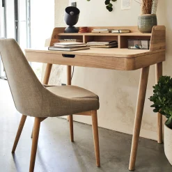 Bureau*alinea Bureau en chêne avec plateau relevable - Bois clair