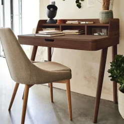 Bureau*alinea Bureau en chêne teinté avec plateau relevable - Bois foncé