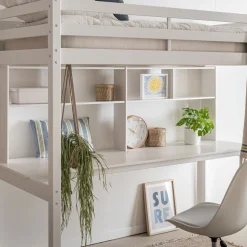 Bureau Enfant|Armoire Enfant*alinea Bureau enfant en pin avec étagère - Blanc